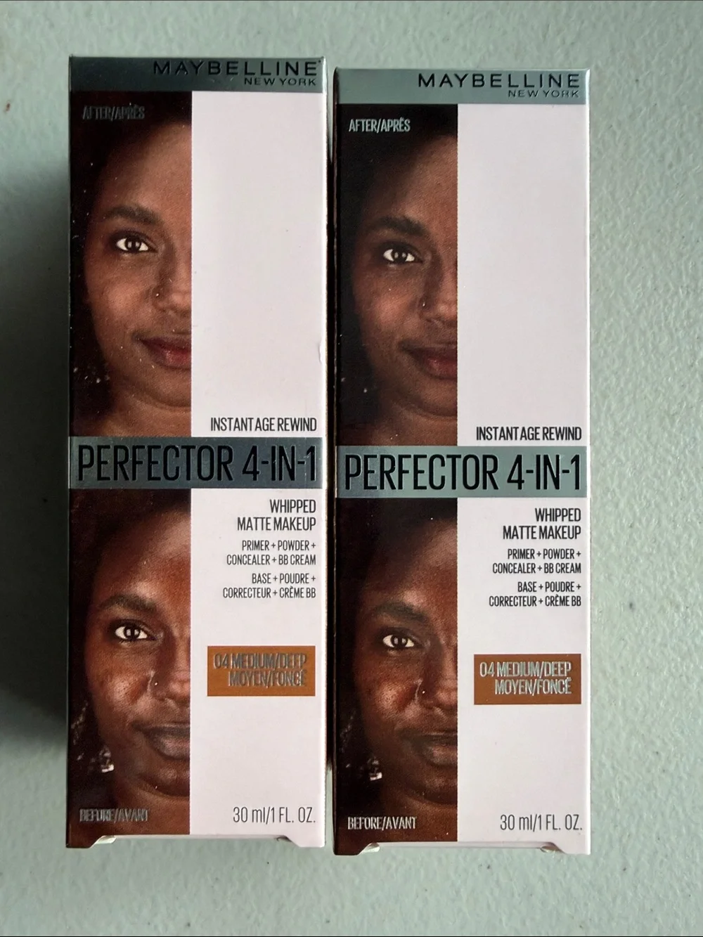 2x Maybelline Perfector 4-in-1 Whipped Matte Makeup - Medium/Deep (04) Brown Ton